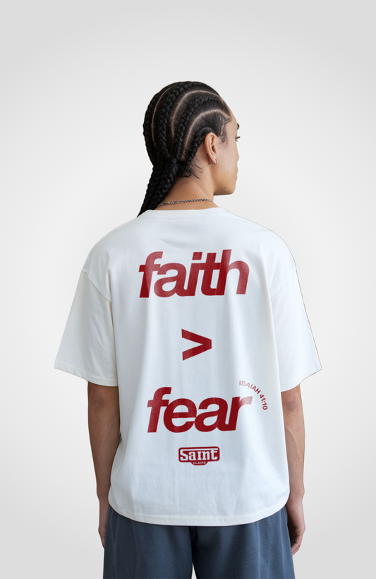 FAITH OVER FEAR OVERSIZED SHIRT