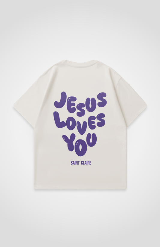 JESUS LOVES YOU OVERSIZED SHIRT