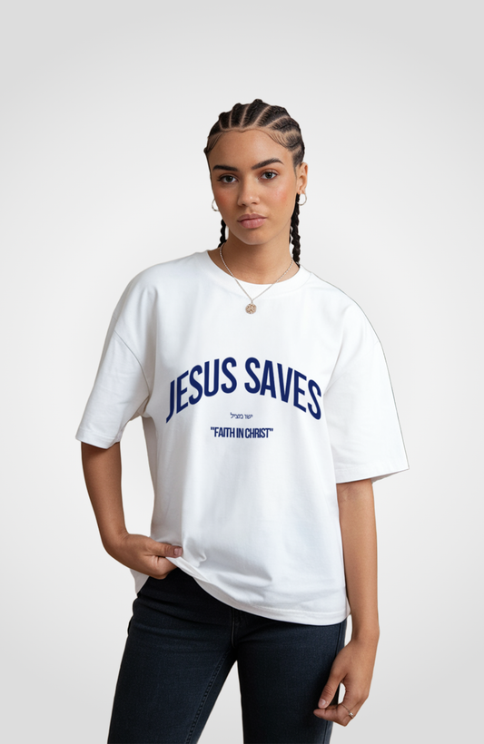 JESUS SAVES OVERSIZED SHIRT