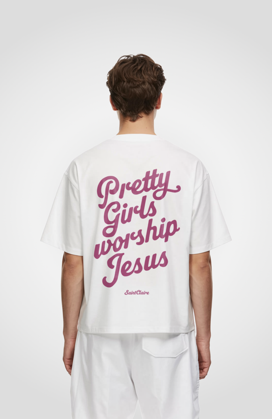 PRETTY GIRLS WORSHIP OVERSIZED SHIRT
